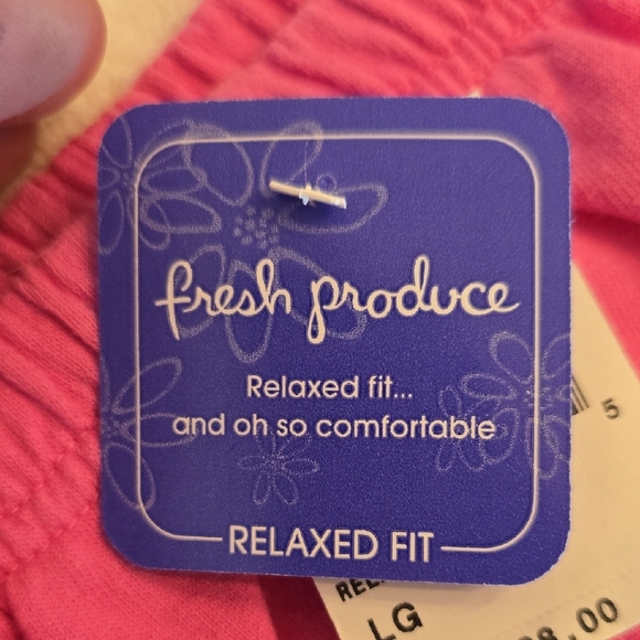 Fresh Produce Pink Terry Capri - Picture 3 of 9